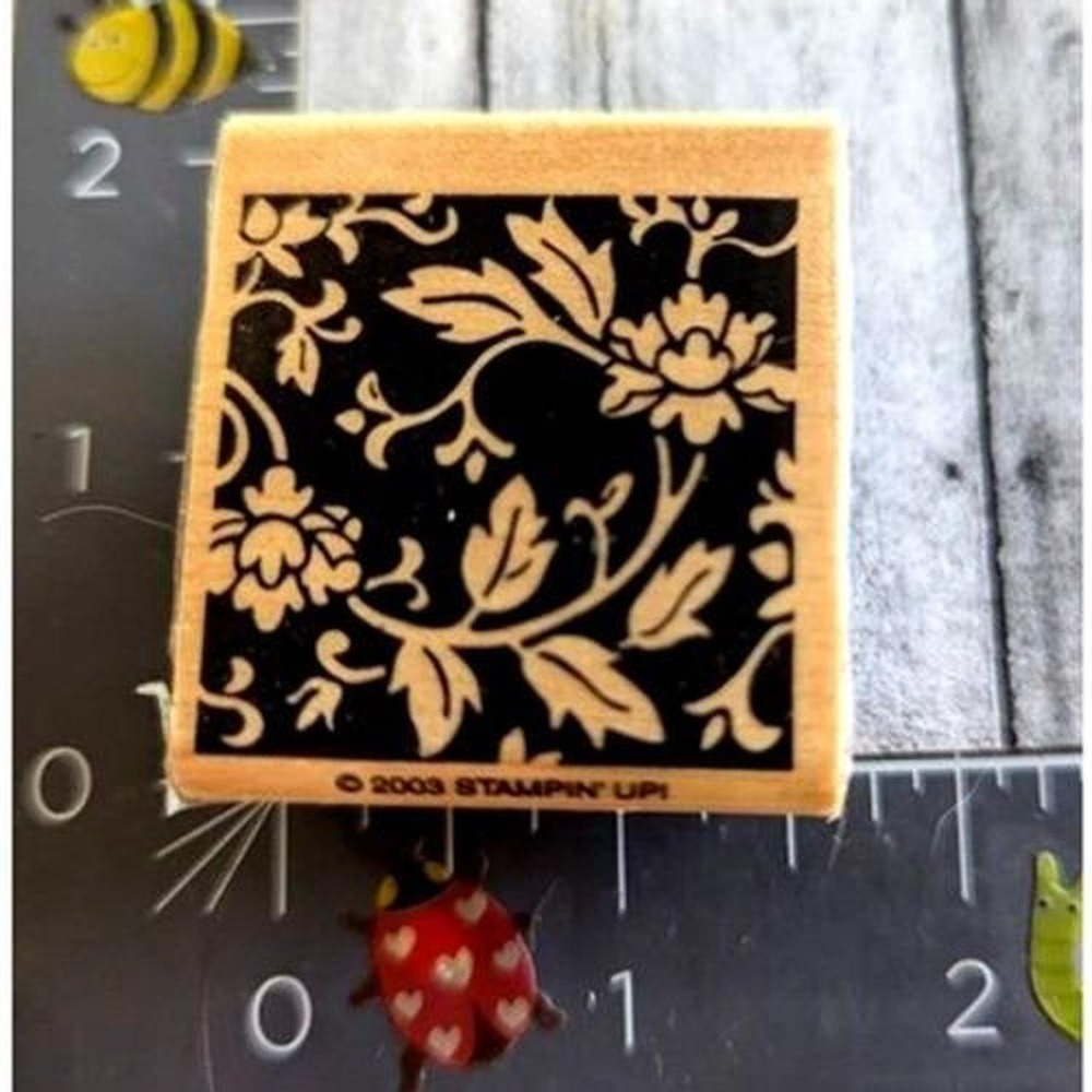 Stampin' Up! Etched Leaves Silhouette 2003 Rubber Stamp Wood #D54